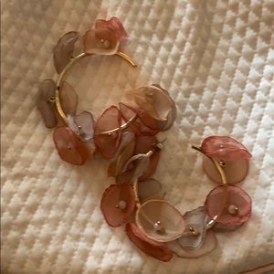 Pink and Lilac Petal Hoops